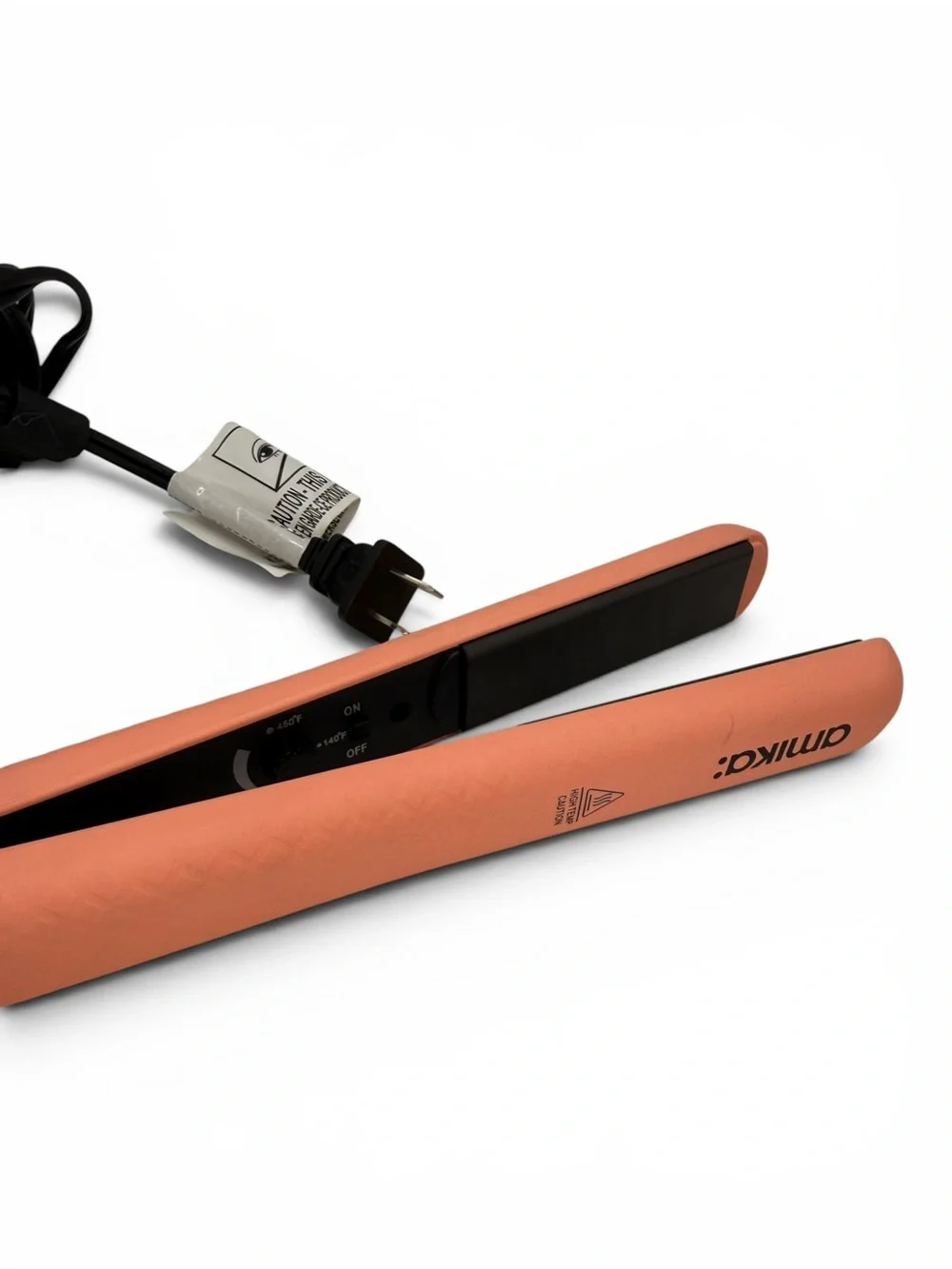 amika Coral Pink Mini Flat Iron Hair Straightener